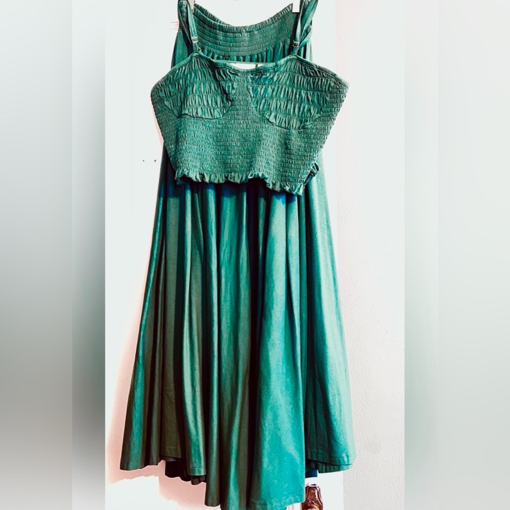Anthropologie Teal Maxi Skirt and top set - Picture 7 of 8